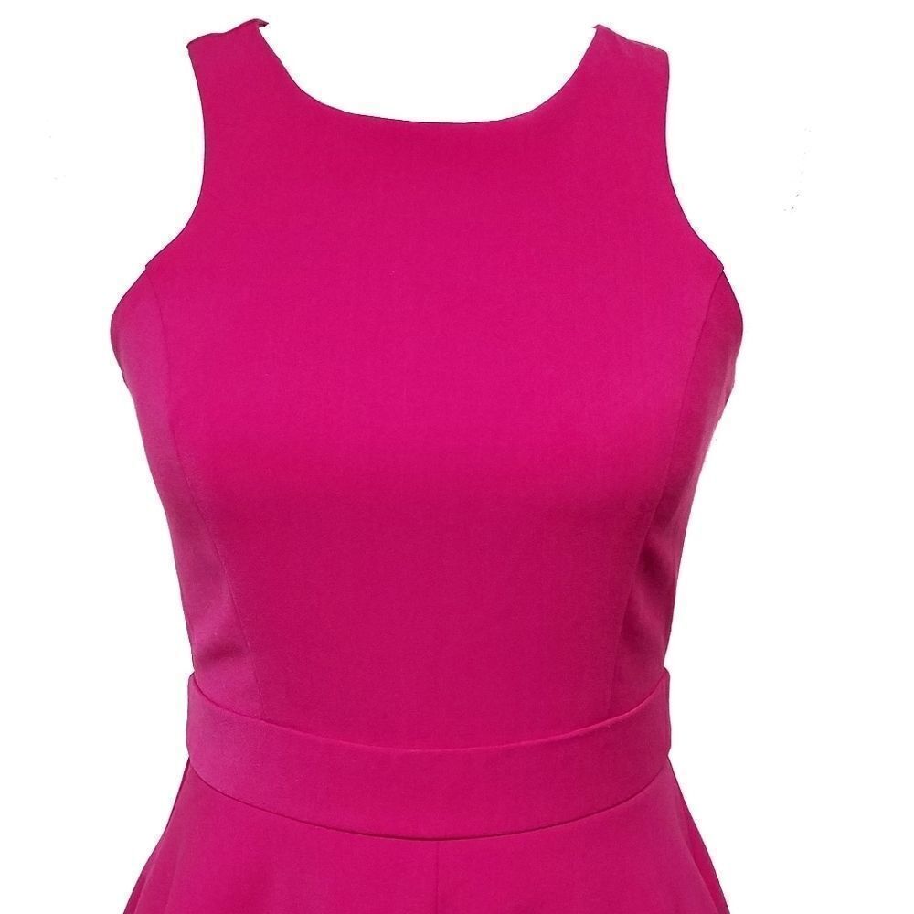 𝅺Adelyn Rae Ruffle Front Fit & Flare Pink Dress XS - Picture 2 of 8